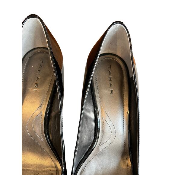 Tahari Classic Black patent leather Heels 8.5 - Picture 5 of 10